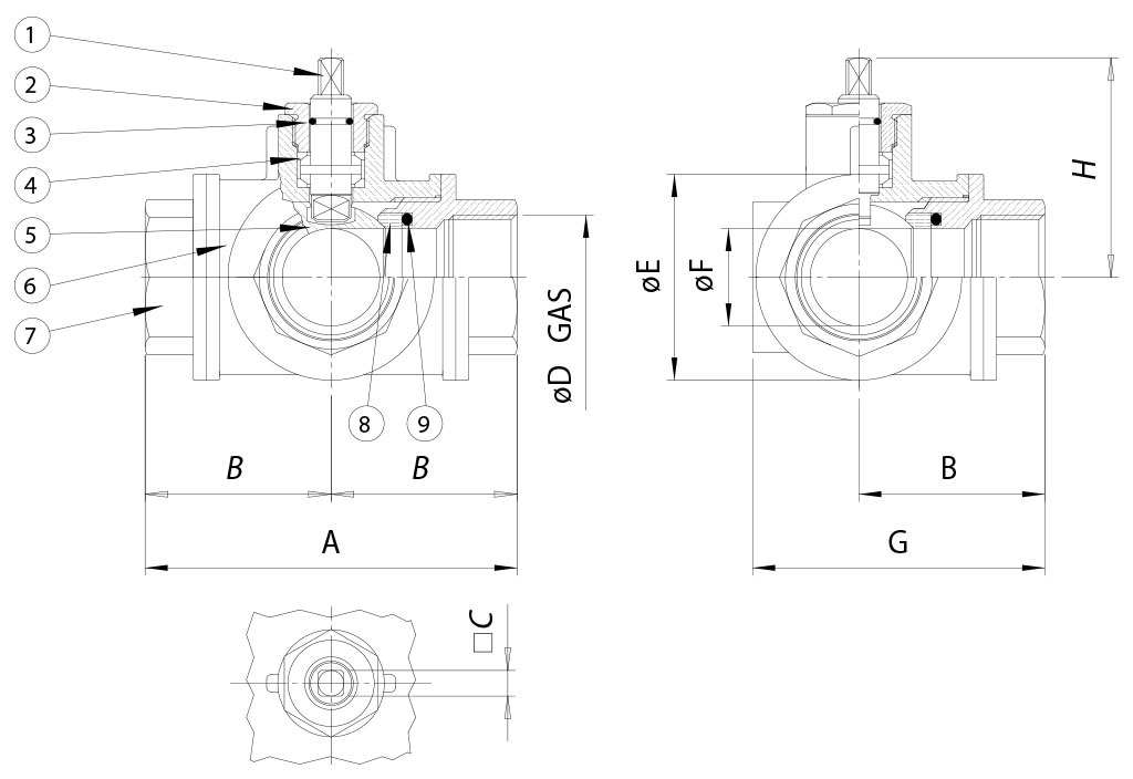 OMAL 黃銅三通L型或T型球閥ITEM 160/161 OMAL 黃銅三通L型或T型球閥ITEM 160/161