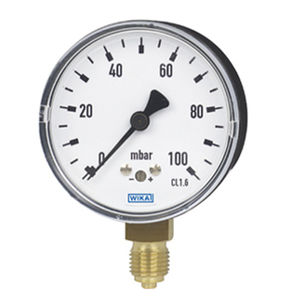 WIKA波登管壓力表，銅合金材質 軸向安裝，標準型